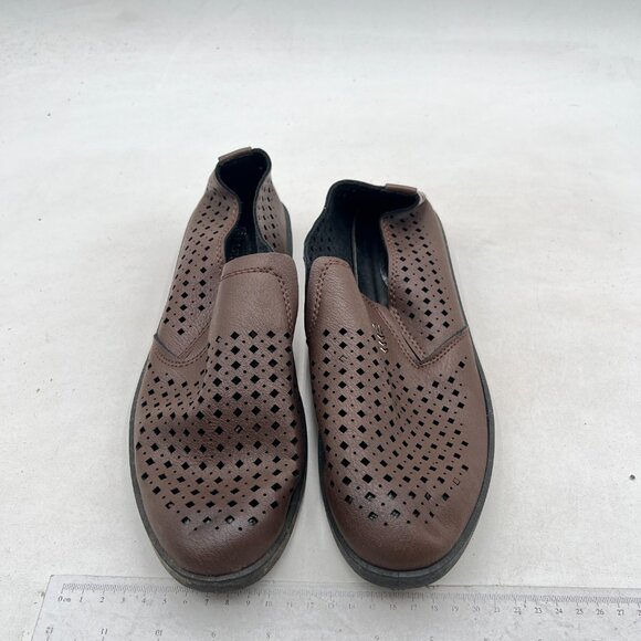 Brown Mesh Men\'s Comfortable Dress Loafers Slip On Formal Business Work Shoes main image 2